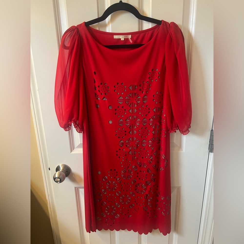 Vintage red dress-size L